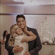 Groom With Bride Wearing Modest Cap Sleeve Ball Gown Pearson By Maggie Sottero
