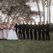 Bride Wearing Sparkly Ballgown Wedding Dress Called Shasta By Sottero And Midgley And Groom With Wedding Party