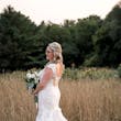 Bride Wearing Sultry Lace Cap Sleeve Wedding Dress Chauncey By Sottero And Midgley