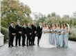 Bride Wearing Lace Princess Dress Called Harlem By Maggie Sottero With Bridal Party